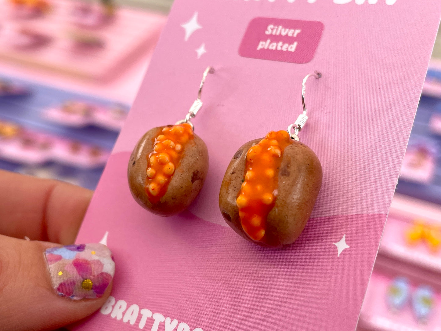 Baked Beans Jacket Potato Earrings