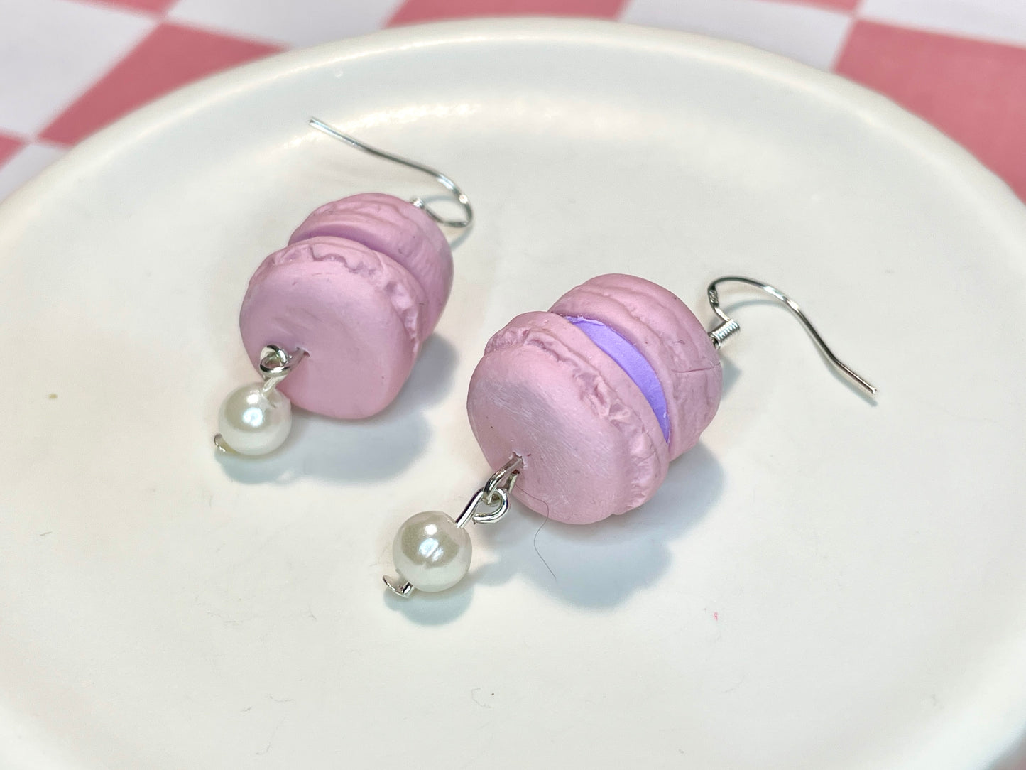 Pink Macaron Earrings