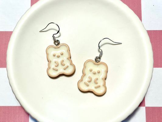 Teddy Bear Toast Earrings