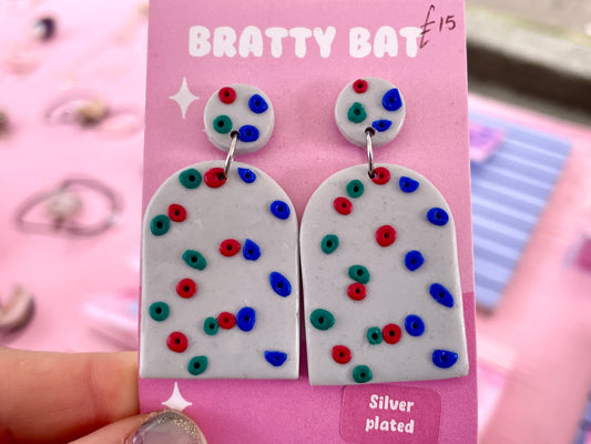 Rock Climbing / Bouldering Wall Stud Earrings - Arch Shaped Dangles