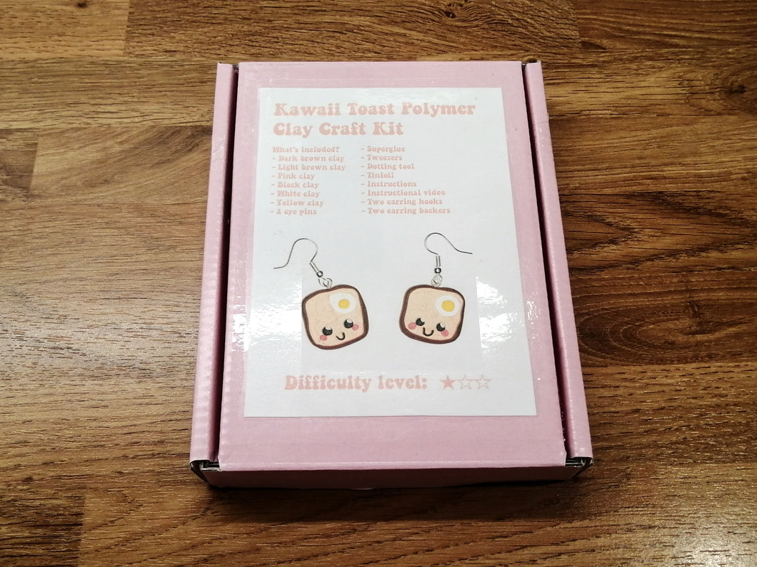Kawaii Toast Polymer Clay Craft Kit - Earrings