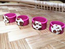 Load image into Gallery viewer, Pink Cow Print Ring
