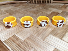 Load image into Gallery viewer, Yellow Cow Print Ring
